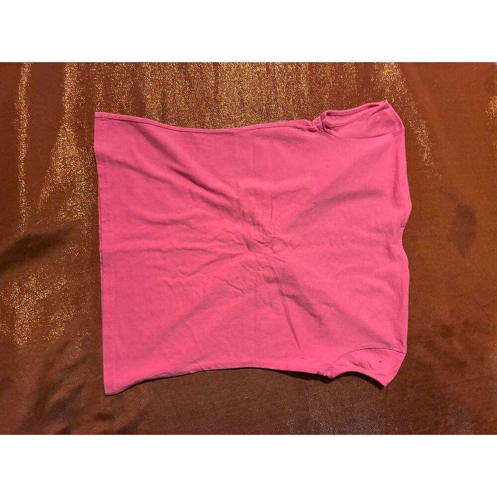 Lilly Pulitzer Top Womens S Pink Knot Front Short Sleeve Cotton Stretch Tee - Picture 2 of 3